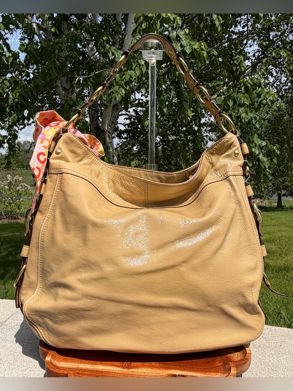 Coach Legacy Editorial Zoe XL Patent Leather Hobo 12736 EUC - Picture 14 of 17